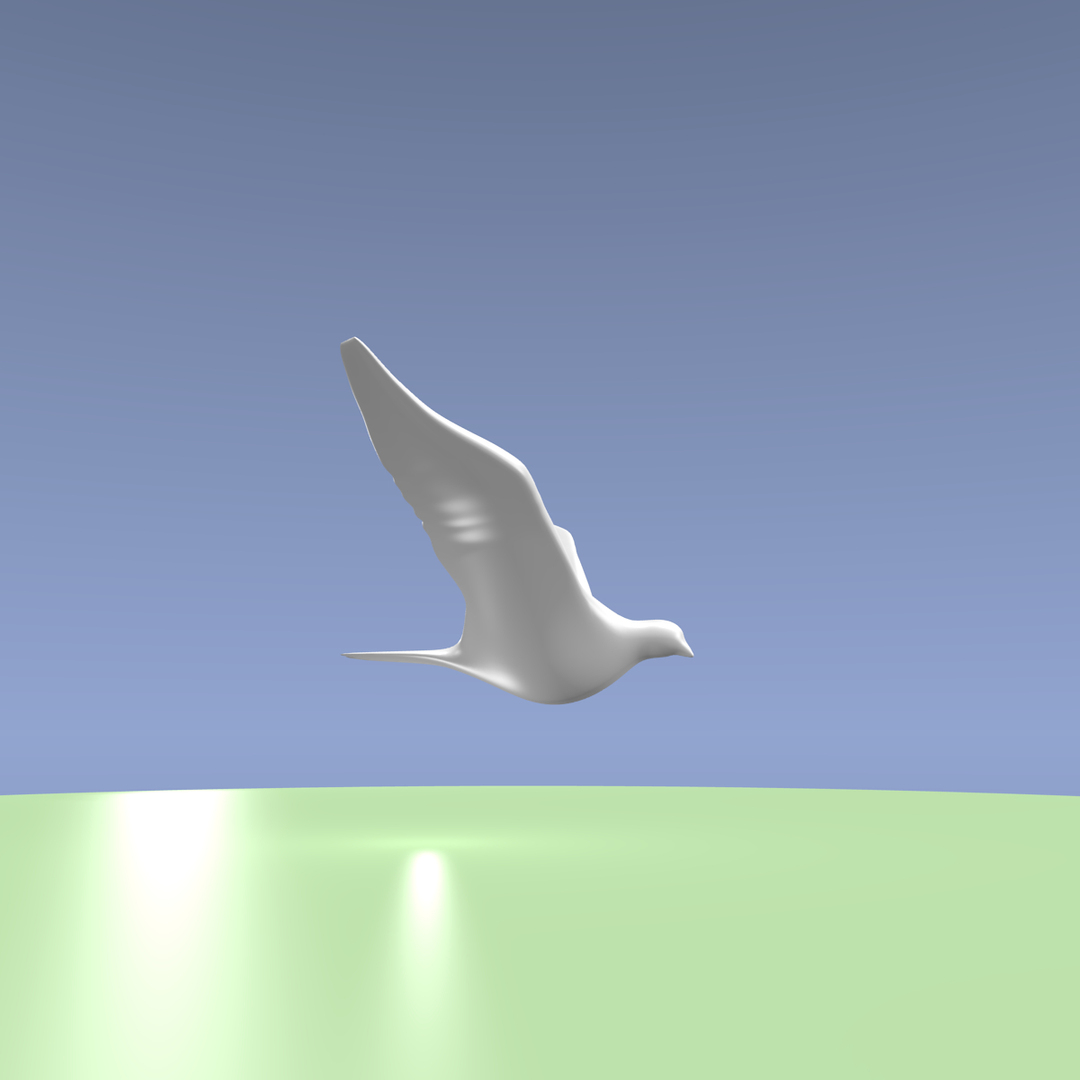 Pigeon statue 3D model TurboSquid 1431189