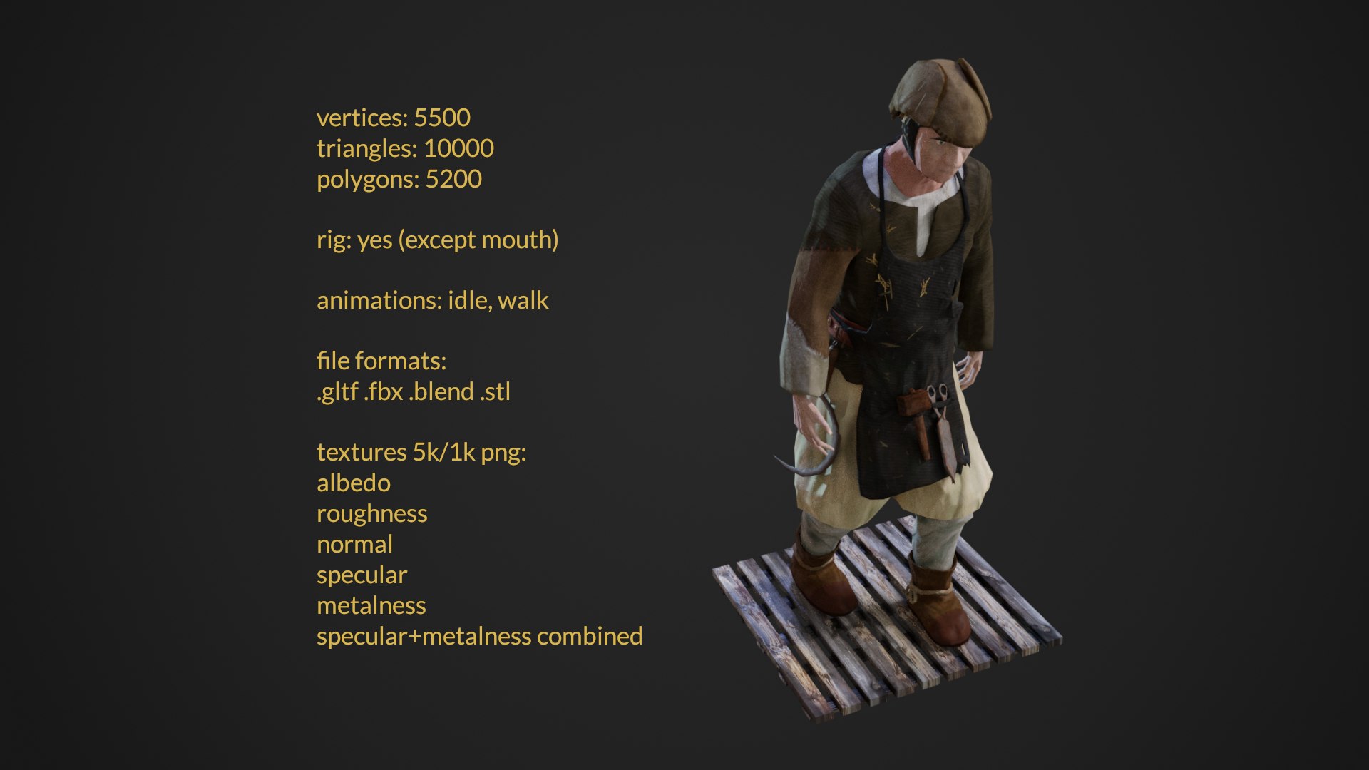 elder farmer character 3D model https://p.turbosquid.com/preview.turbosquid.com/Preview/2019/09/30__15_38_45/farmer1main.png452624CC-123D-423C-9DD9-3E35B6DDC242DefaultHQ/jpg/1569878282/1920x1080/fit_q87/fb8f5f3f7332396e48bcc3934271ad758aad0a14/farmer1main.png452624CC-123D-423C-9DD9-3E35B6DDC242DefaultHQ.jpg