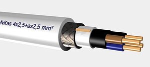 VO-XMvKas 4x2,5+as2,5 mm2.max