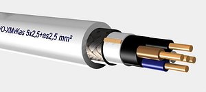 VO-XMvKas 5x2,5+as2,5 mm2.max