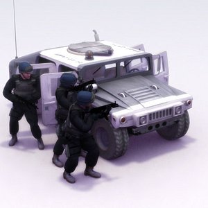 SWAT_Team+Hummer_3DSMax