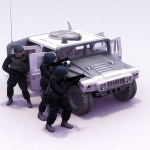 SWAT_Team+Hummer_3DSMax