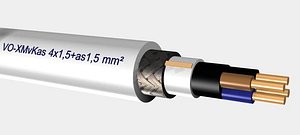 VO-XMvKas 4x1,5+as1,5 mm2.max