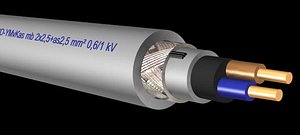 VO-YMvKasmb 0,6_1 kV 2x2,5+as2,5 mm2 .max