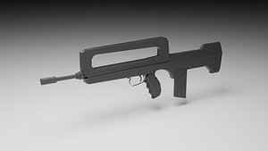 FAMAS Assault Rifle Low Poly