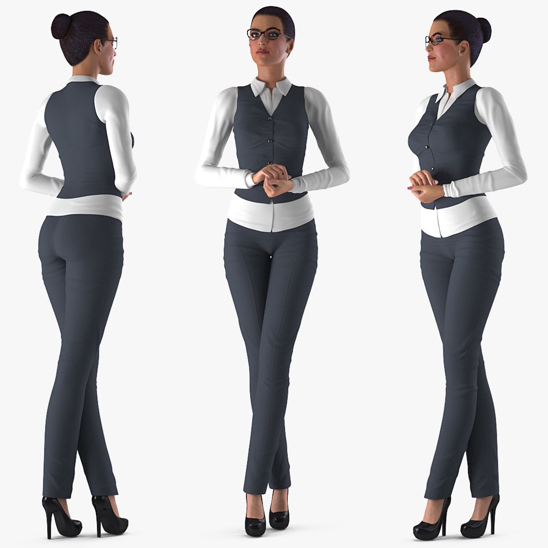 Business Style Woman Rigged for Maya
