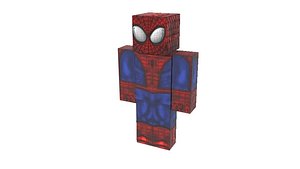 Minecraft Style Spiderman Model with Rig