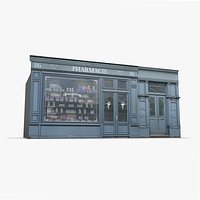 Photorealistic Storefront Facade Pharmacy