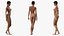 Nude Light Skin Black Woman Walking Pose