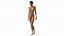 Nude Light Skin Black Woman Walking Pose