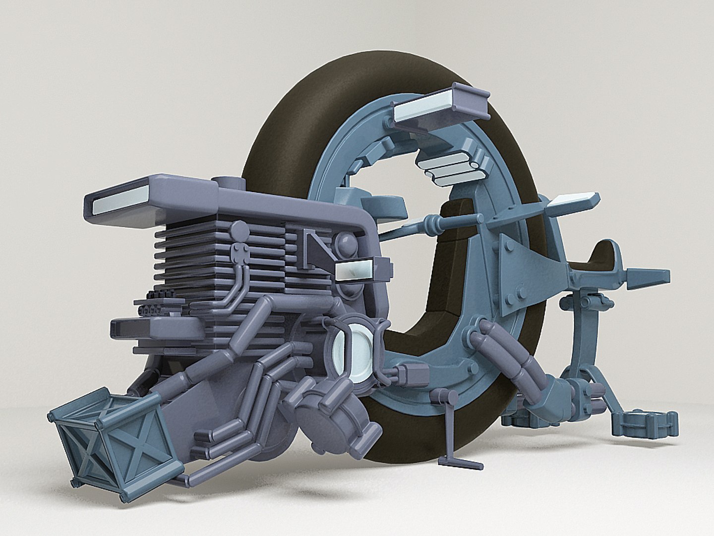 3d Monocycle Vehicle Car Model