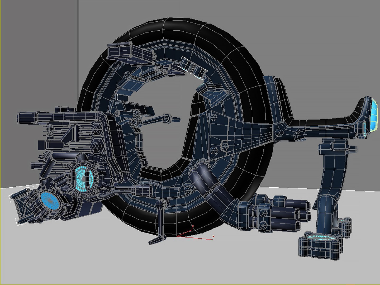 3d Monocycle Vehicle Car Model