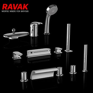 mortise mixers for bathtubs RAVAK set 08