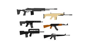 pack assault rifles model