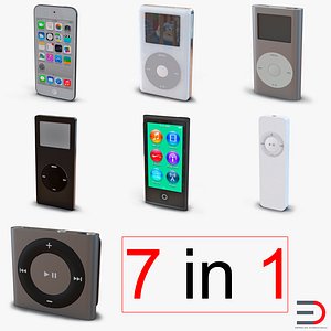 iPod 3D Models Collection 3