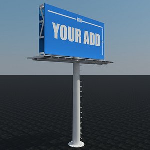 designed advertising billboard 3D
