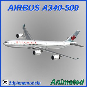 airbus a340-500 3d model