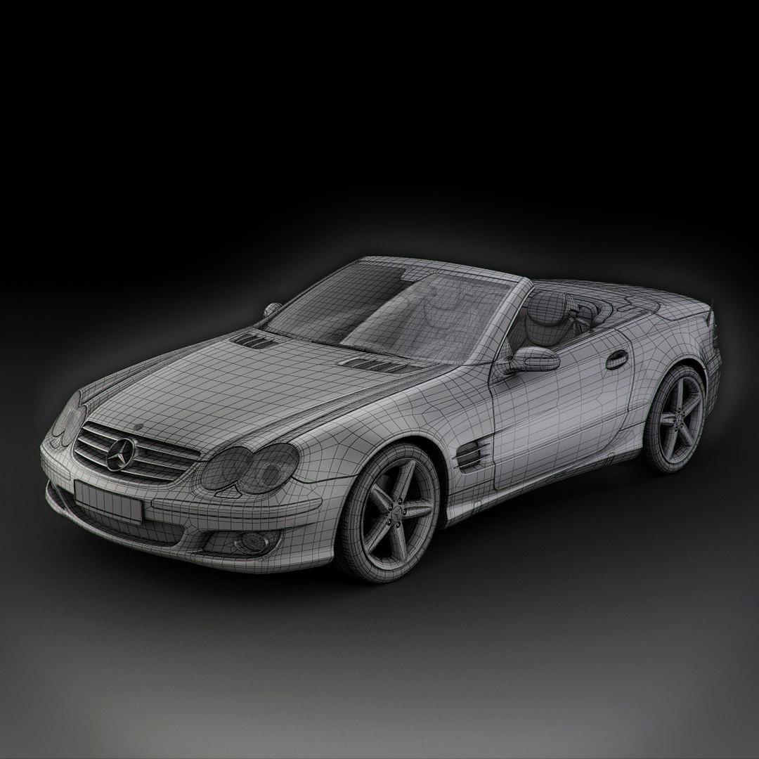3d Mercedes Benz Sl350 R230