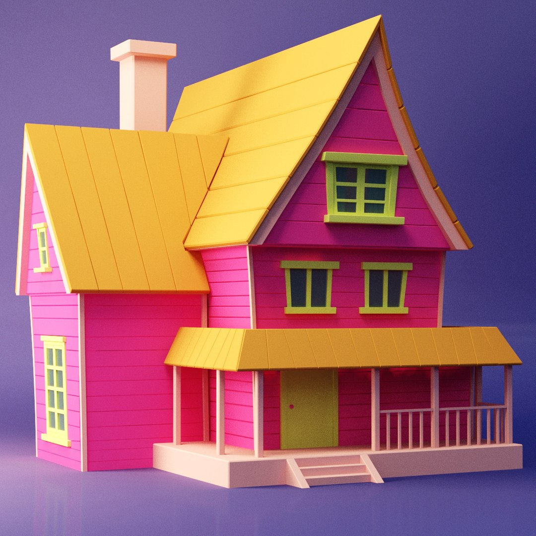 House Pink 3D Model - TurboSquid 1398009