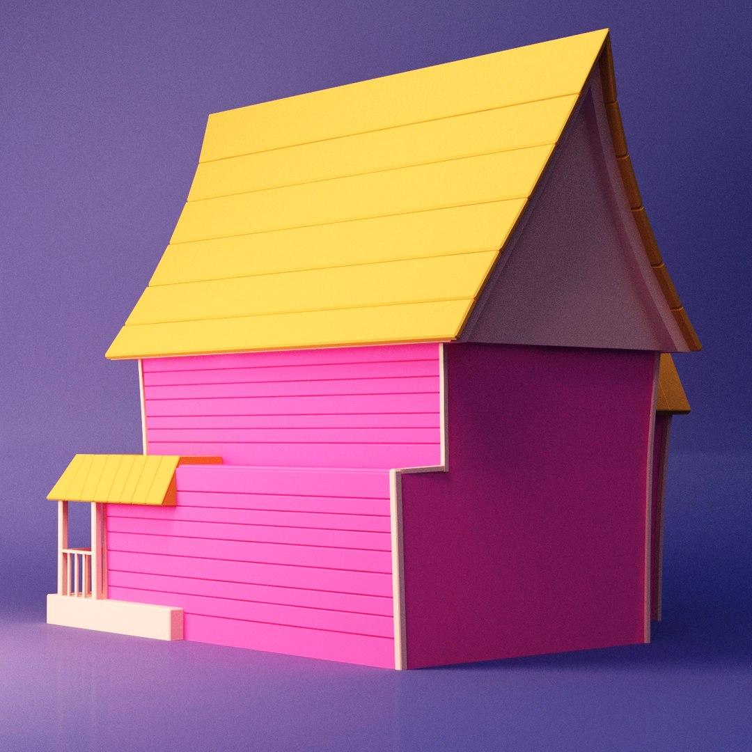 House Pink 3D Model - TurboSquid 1398009