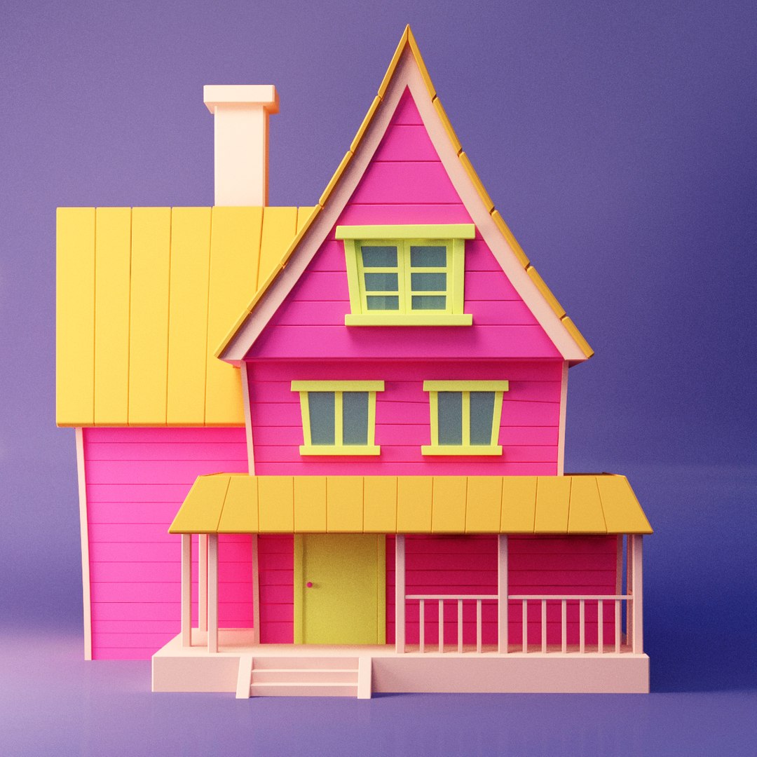 House Pink 3D Model - TurboSquid 1398009