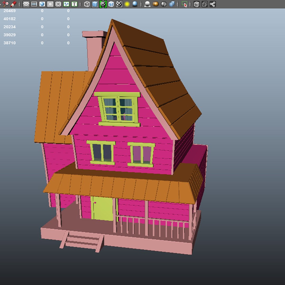 House Pink 3D Model - TurboSquid 1398009