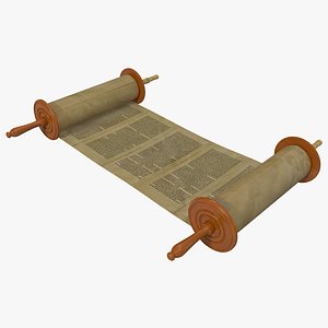 3d model torah scroll 2