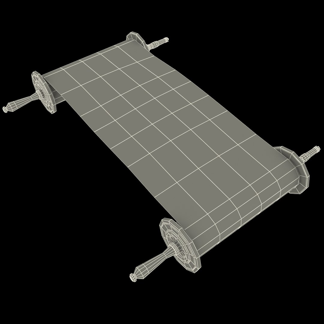 3d Model Torah Scroll 2