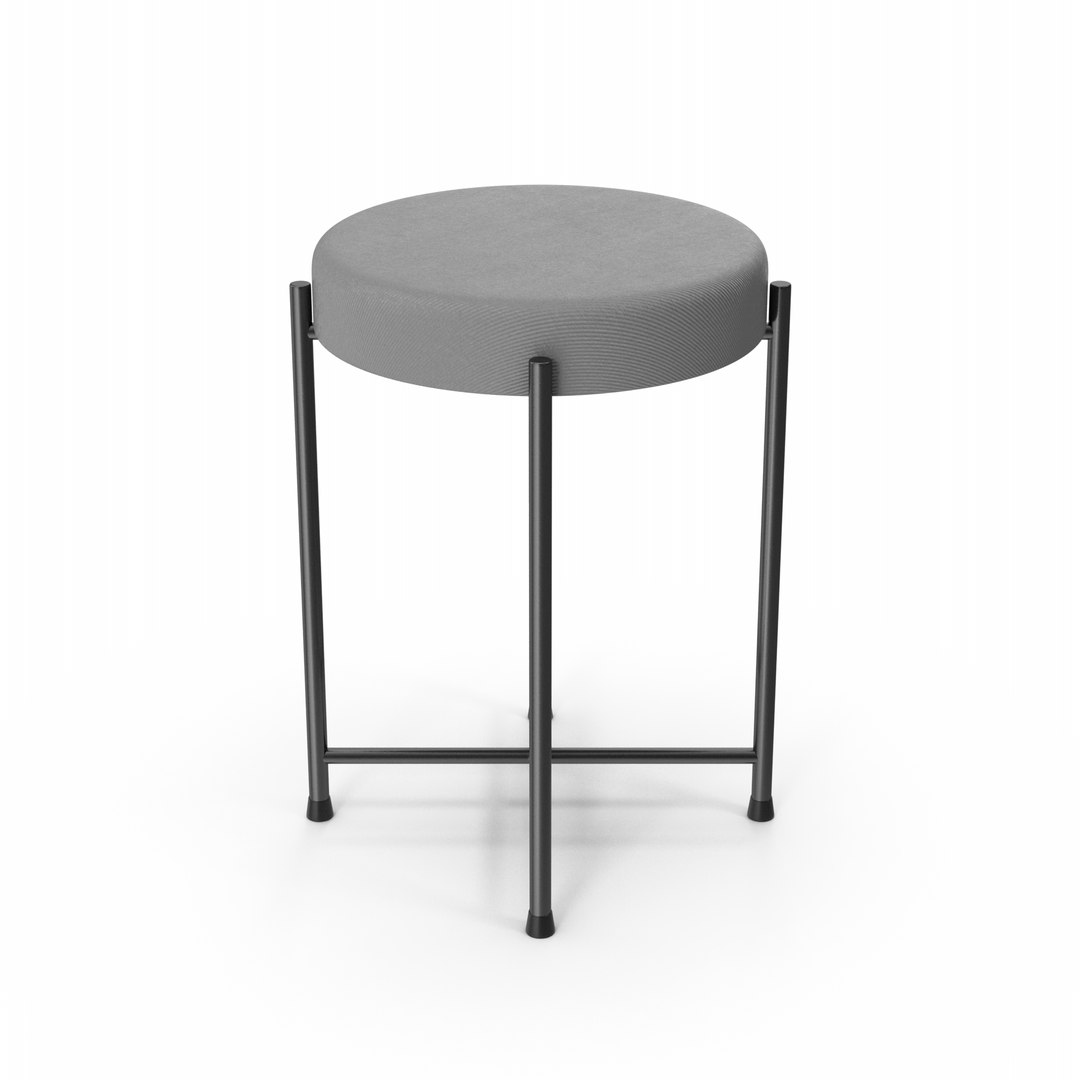Grey Stool 3D Model TurboSquid 2170169