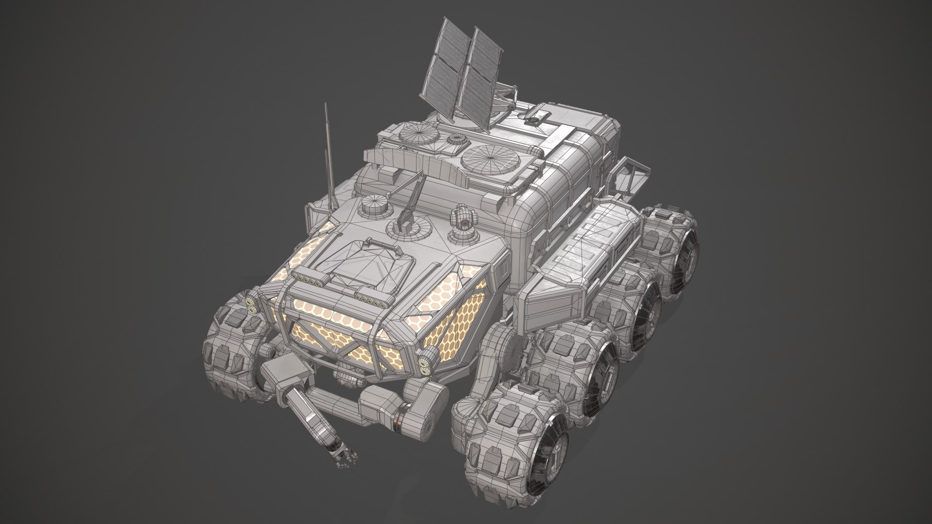 3D Sci-fi Rover Modeled Model - TurboSquid 1660561