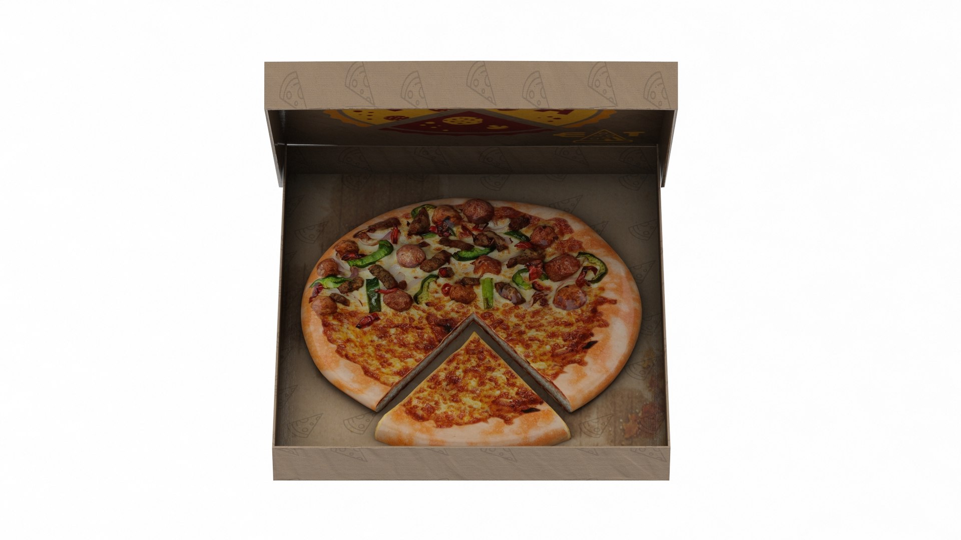 Frozen Pizza Low Poly PBR model - TurboSquid 2096545