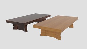 3D model japanese table centre curve