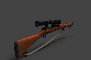 3d model springfield 1903 rifle gun