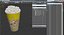 Runder Popcorn-Pappbecher