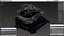 Schwarzer Sci-Fi-Command-Center-Tisch