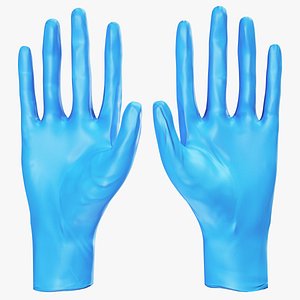 surgical gloves 3D model