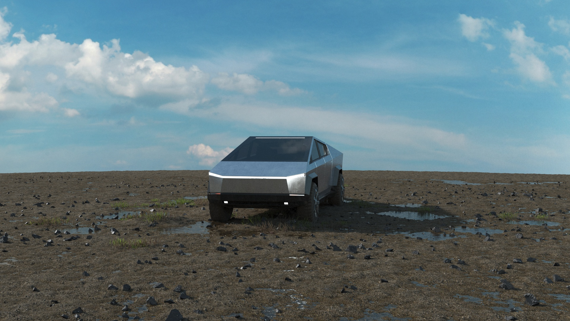 3D Tesla Cybertruck Scene - TurboSquid 1477769