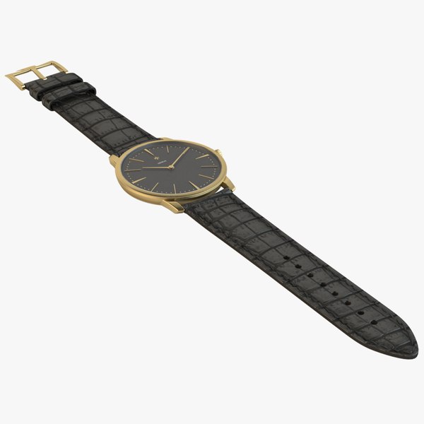 luxury watch gold black 3D