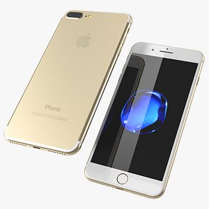 3d model of iphone 7 gold