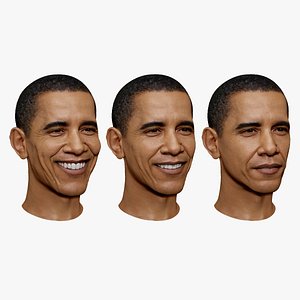 Barack Obama Blend Serious to Smiling Face