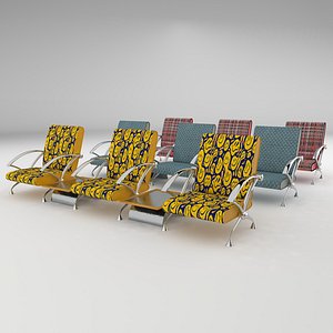 3D model Airport Chairs
