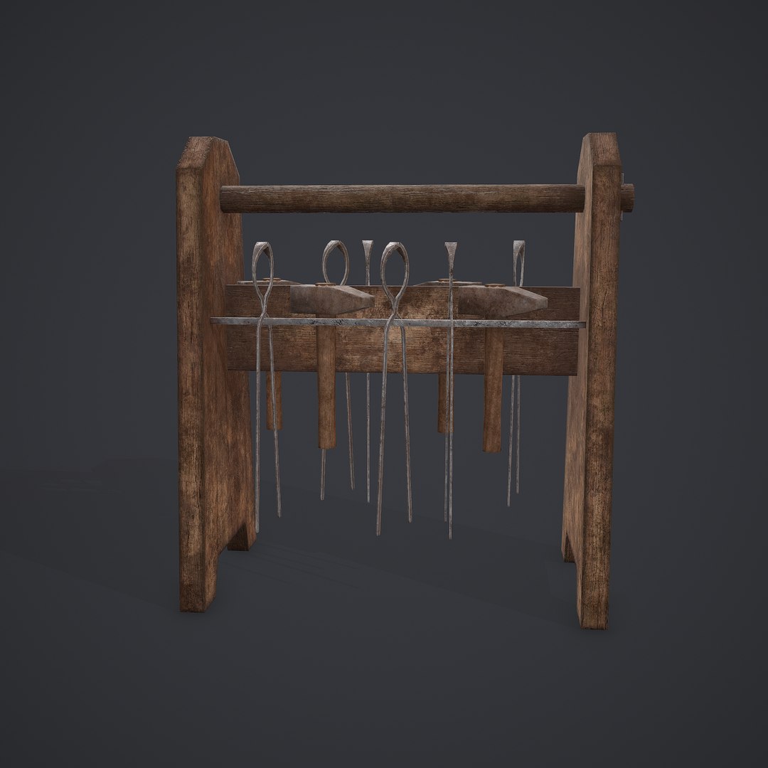 Medieval Blacksmith Tool Rack 3D model - TurboSquid 1729299