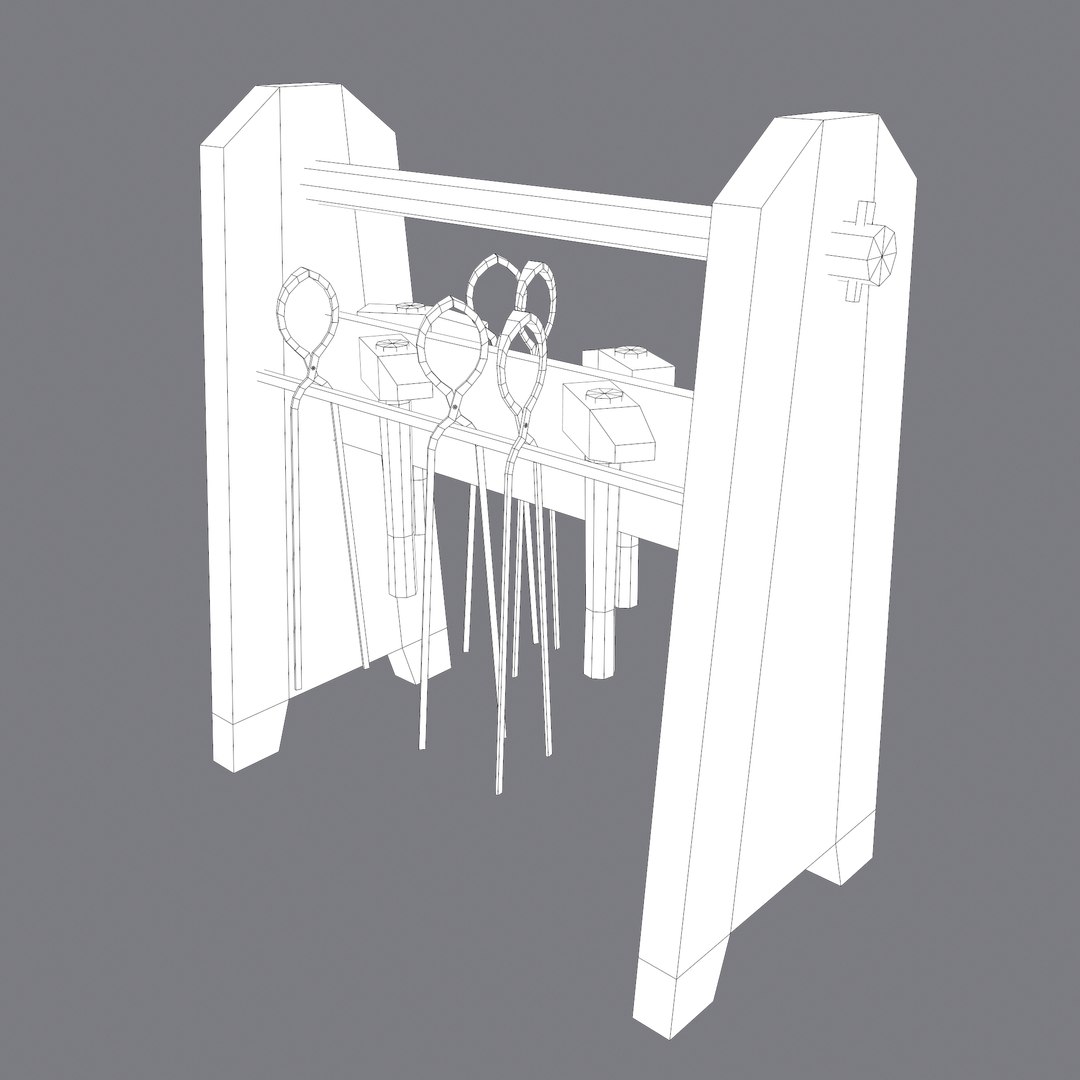 Medieval Blacksmith Tool Rack 3D Model - TurboSquid 1729299
