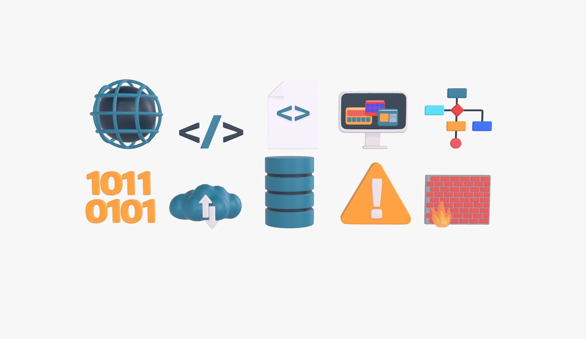 Programming 3D Icon Pack 3D Model - TurboSquid 2043118