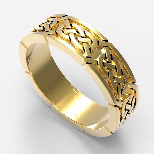 3D ring gold