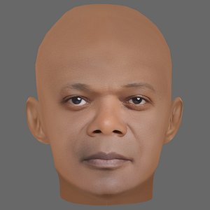 Samuel L Jackson Head - Low poly head for game