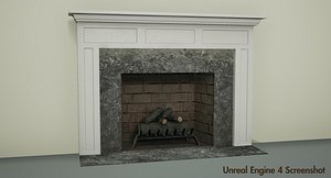 fireplace pbr unreal 3d max
