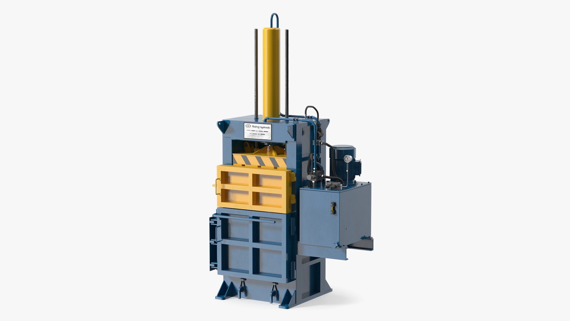 Bailing Machine Blue 3D model preview