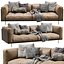 Living Divani Leather Sofa Rodwood