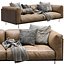 Living Divani Leather Sofa Rodwood